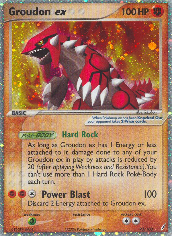 Groudon ex (93/100) [EX: Crystal Guardians] | Galactic Gamez