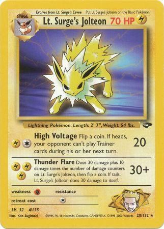 Lt. Surge's Jolteon (28/132) [Gym Challenge Unlimited] | Galactic Gamez