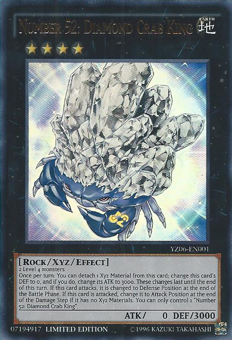 Number 52: Diamond Crab King [YZ06-EN001] Ultra Rare | Galactic Gamez