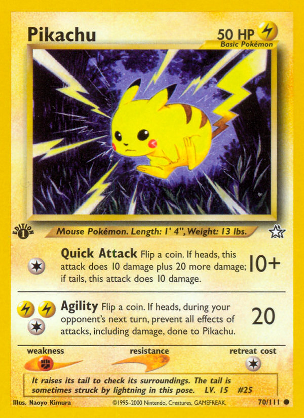 Pikachu (70/111) [Neo Genesis 1st Edition] | Galactic Gamez