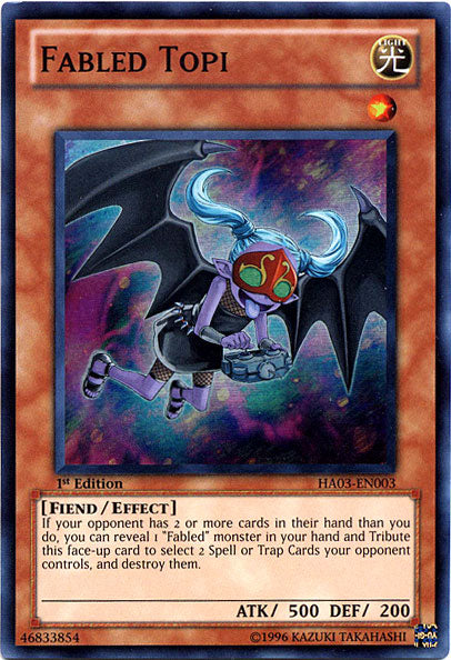 Fabled Topi [HA03-EN003] Super Rare | Galactic Gamez