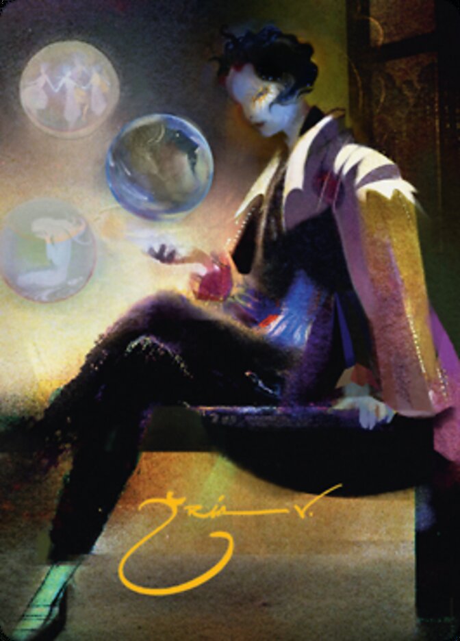 Obscura Interceptor Art Card (Gold-Stamped Signature) [Streets of New Capenna Art Series] | Galactic Gamez