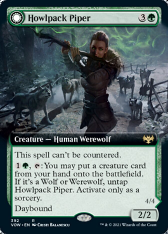 Howlpack Piper // Wildsong Howler (Extended) [Innistrad: Crimson Vow] | Galactic Gamez