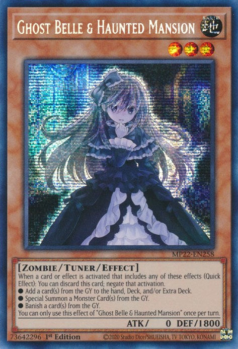 Ghost Belle & Haunted Mansion [MP22-EN258] Prismatic Secret Rare | Galactic Gamez