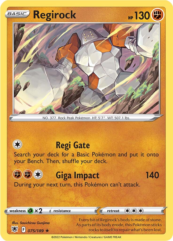 Regirock (075/189) [Sword & Shield: Astral Radiance] | Galactic Gamez