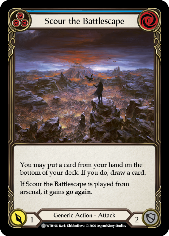 Scour the Battlescape (Blue) [U-WTR196] (Welcome to Rathe Unlimited)  Unlimited Rainbow Foil | Galactic Gamez