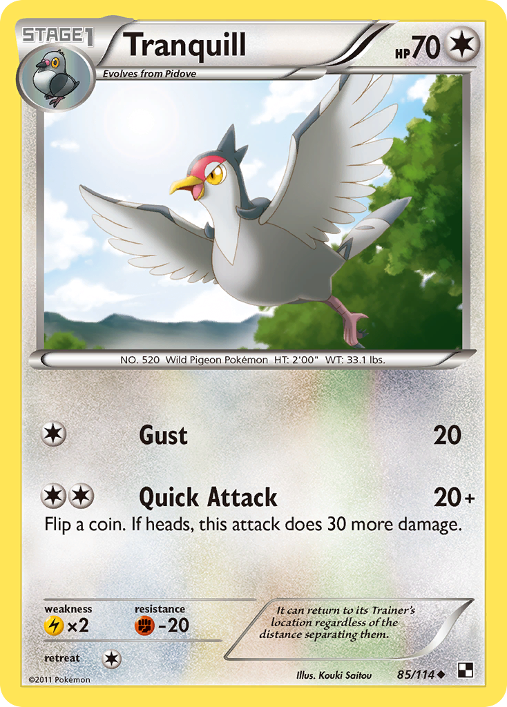 Tranquill (85/114) [Black & White: Base Set] | Galactic Gamez