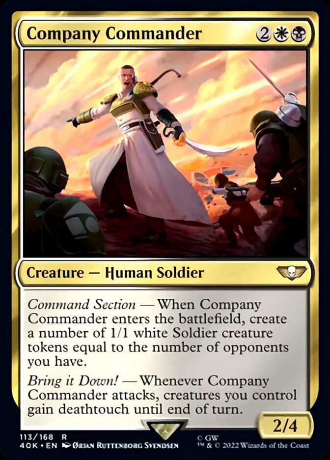 Company Commander (Surge Foil) [Universes Beyond: Warhammer 40,000] | Galactic Gamez