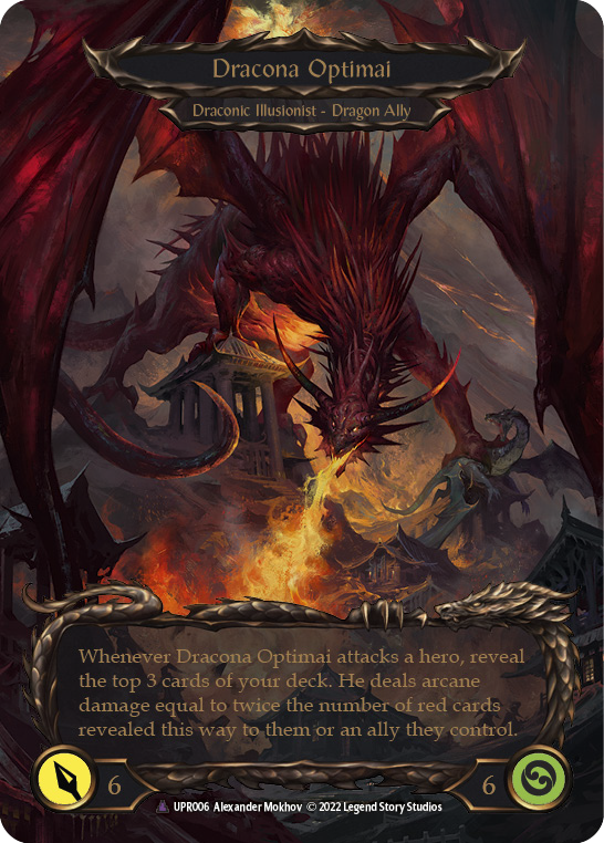 Invoke Dracona Optimai // Dracona Optimai (Marvel) [UPR006] (Uprising)  Cold Foil | Galactic Gamez