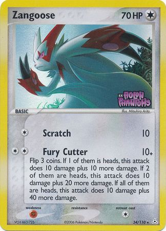 Zangoose (34/110) (Stamped) [EX: Holon Phantoms] | Galactic Gamez