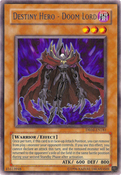 Destiny Hero - Doom Lord [DR04-EN181] Rare | Galactic Gamez