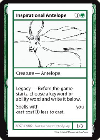 Inspirational Antelope (2021 Edition) [Mystery Booster Playtest Cards] | Galactic Gamez