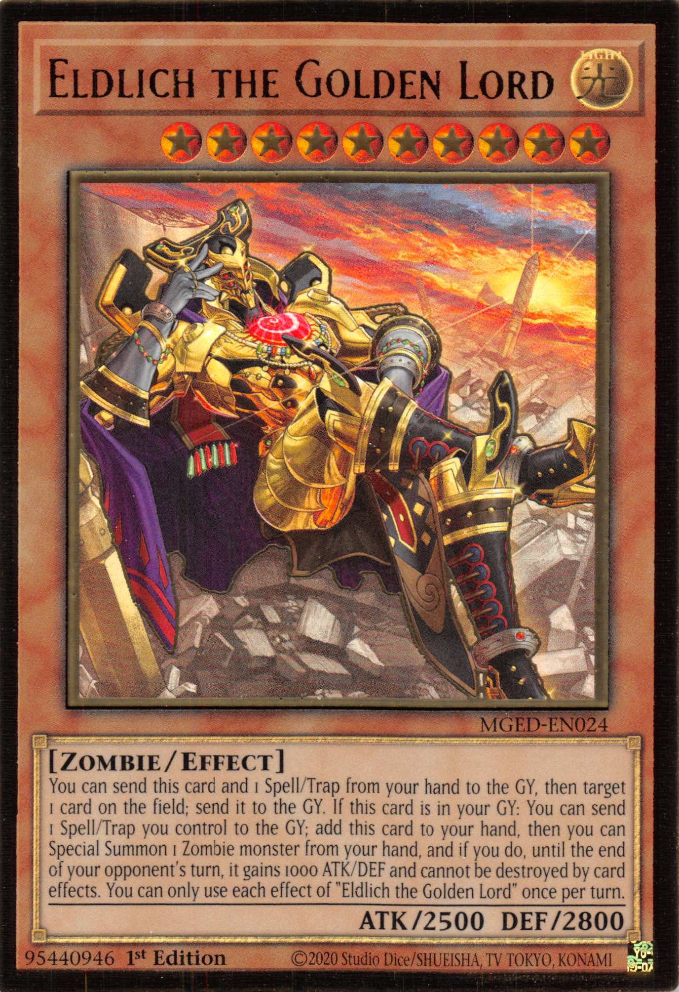 Eldlich the Golden Lord (Alternate Art) [MGED-EN024] Gold Rare | Galactic Gamez