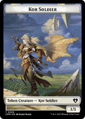 Soldier // Kor Soldier Double-Sided Token [Commander Masters Tokens] | Galactic Gamez