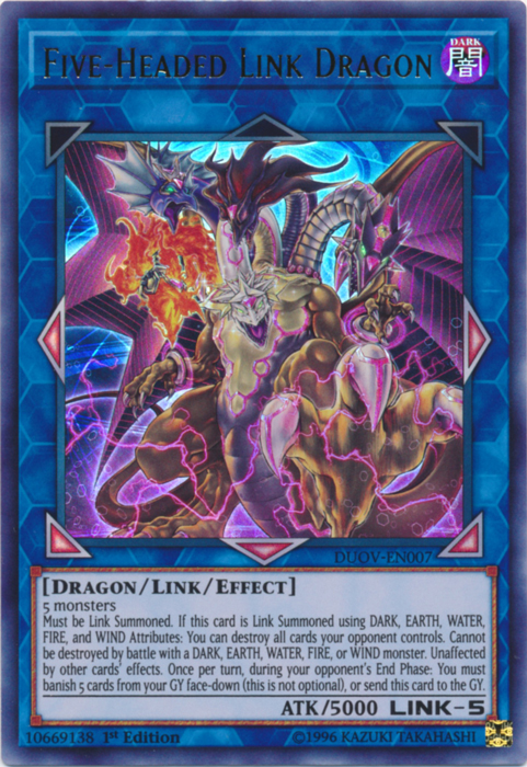 Five-Headed Link Dragon [DUOV-EN007] Ultra Rare | Galactic Gamez