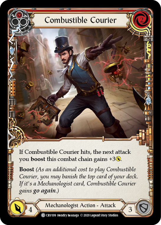 Combustible Courier (Red) [CRU109] 1st Edition Normal | Galactic Gamez