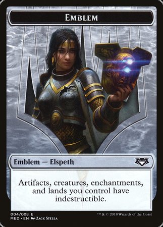 Emblem - Elspeth, Knight-Errant [Mythic Edition Tokens] | Galactic Gamez