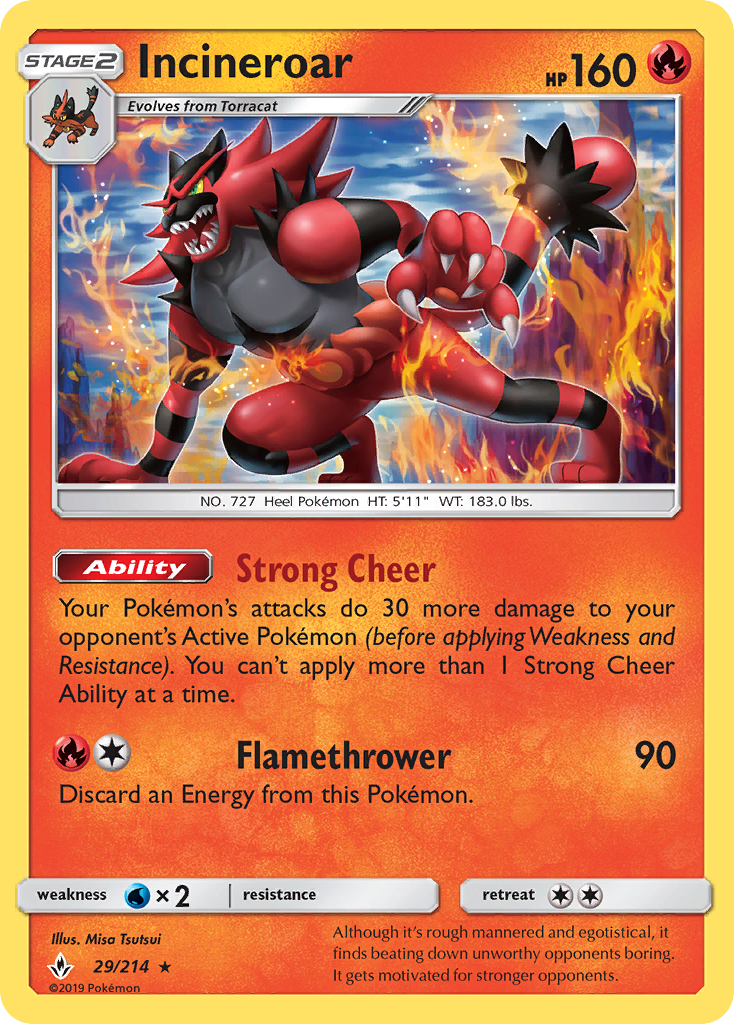 Incineroar (29/214) [Sun & Moon: Unbroken Bonds] | Galactic Gamez