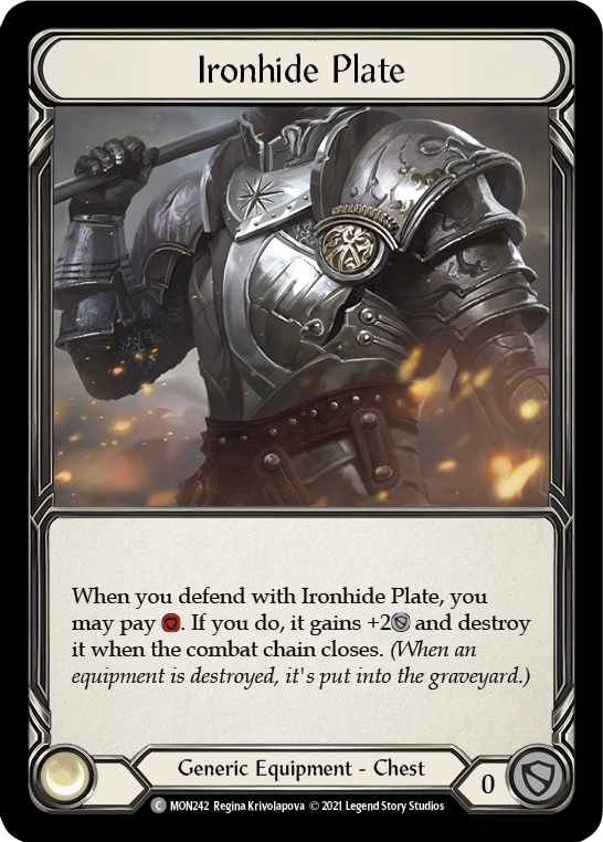 Ironhide Plate (Cold Foil) [MON242-CF] 1st Edition Cold Foil | Galactic Gamez