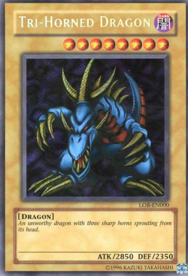 Tri-Horned Dragon [LOB-EN000] Secret Rare | Galactic Gamez