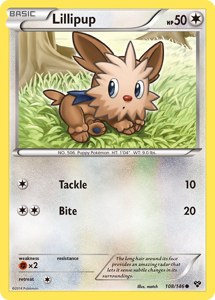 Lillipup (108/146) [XY: Base Set] | Galactic Gamez