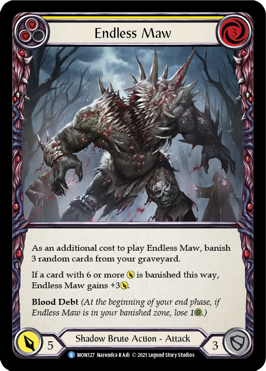 Endless Maw (Yellow) [MON127] 1st Edition Normal | Galactic Gamez