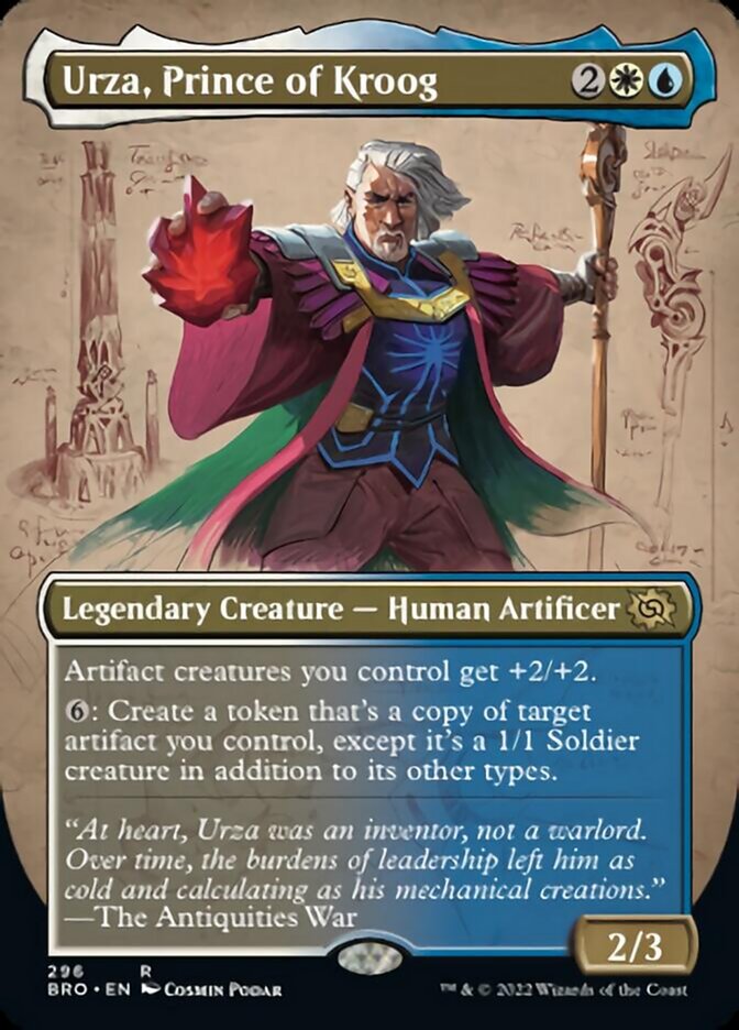 Urza, Prince of Kroog (Borderless Alternate Art) [The Brothers' War] | Galactic Gamez