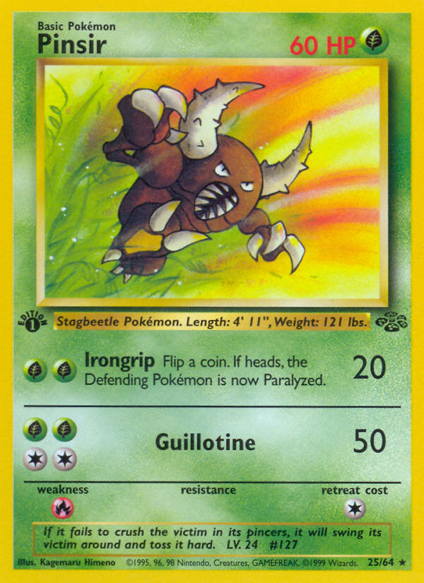 Pinsir (25/64) [Jungle 1st Edition] | Galactic Gamez