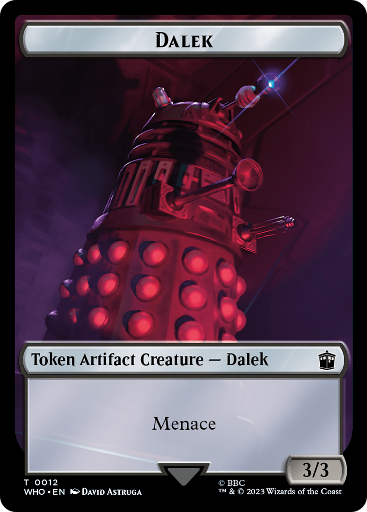Dalek // Food (0027) Double-Sided Token [Doctor Who Tokens] | Galactic Gamez