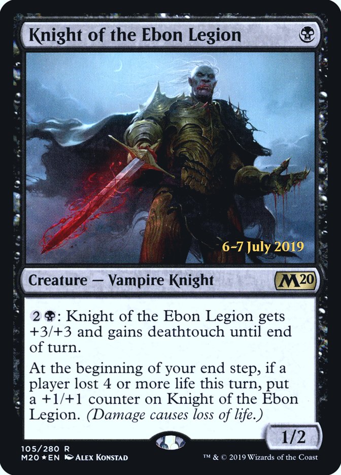 Knight of the Ebon Legion  [Core Set 2020 Prerelease Promos] | Galactic Gamez