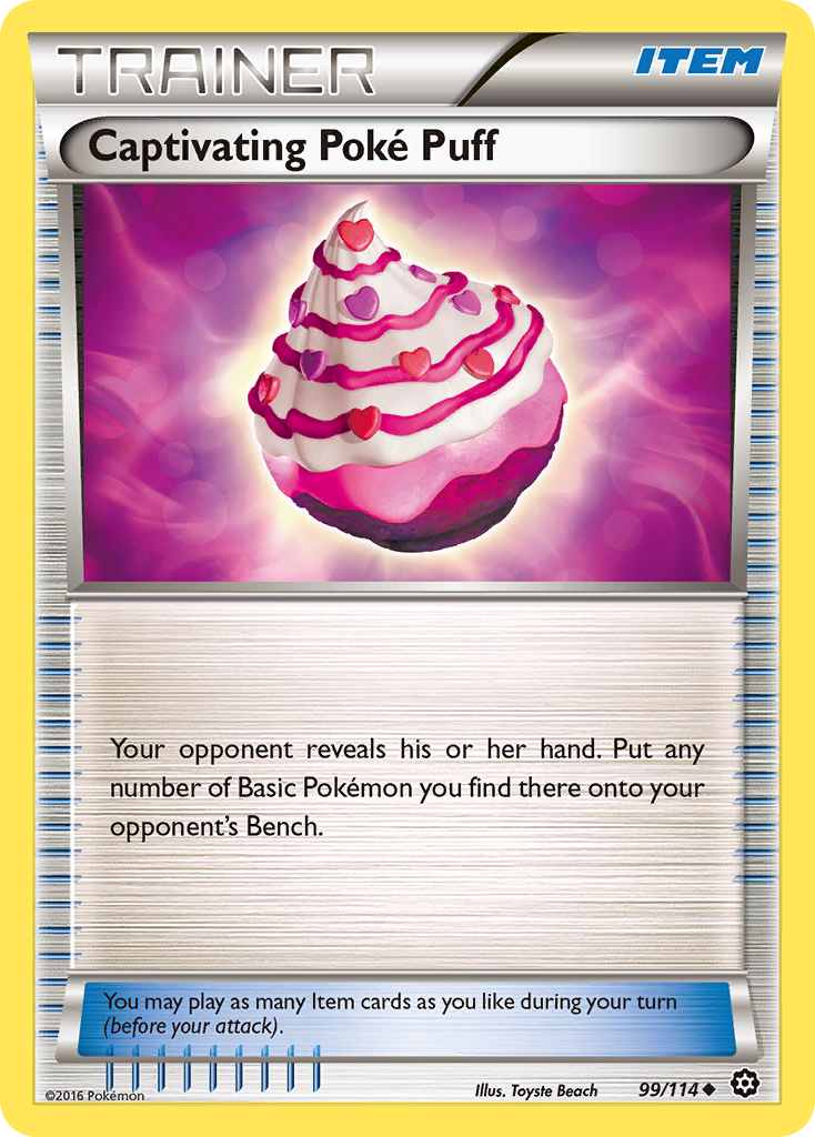 Captivating Poke Puff (99/114) [XY: Steam Siege] | Galactic Gamez