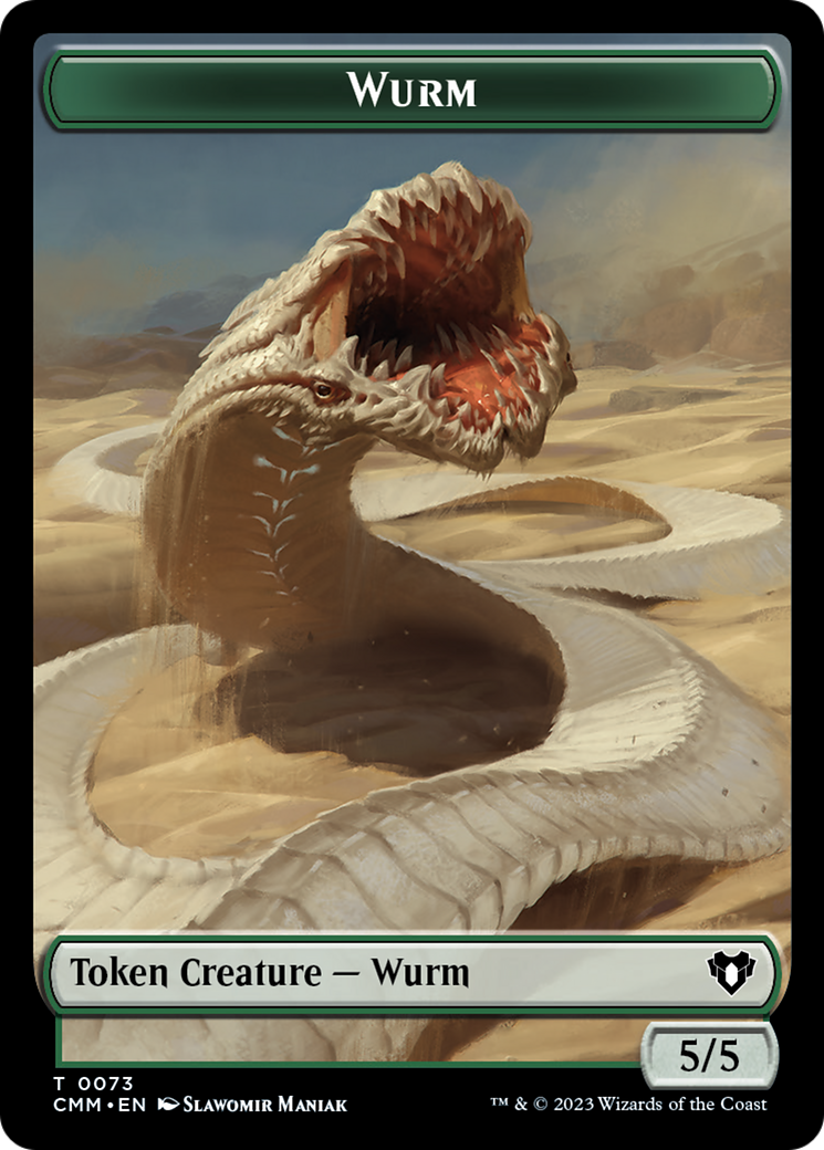 Wurm // Spider Double-Sided Token [Commander Masters Tokens] | Galactic Gamez