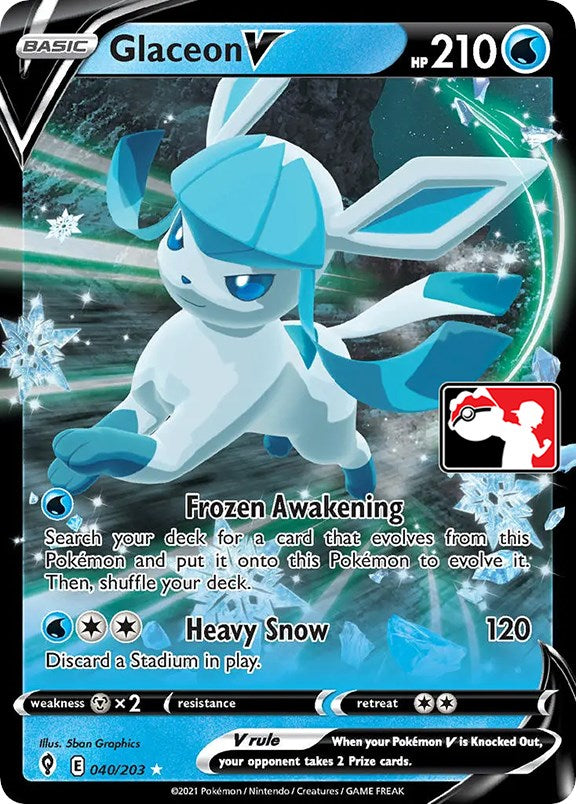 Glaceon V (040/203) [Prize Pack Series One] | Galactic Gamez