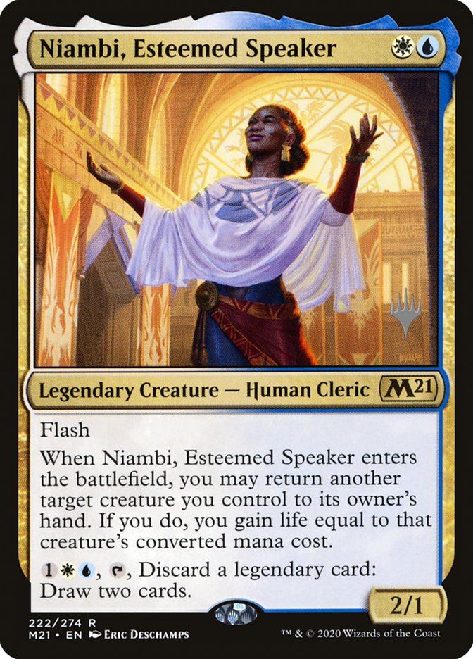 Niambi, Esteemed Speaker (Promo Pack) [Core Set 2021 Promos] | Galactic Gamez