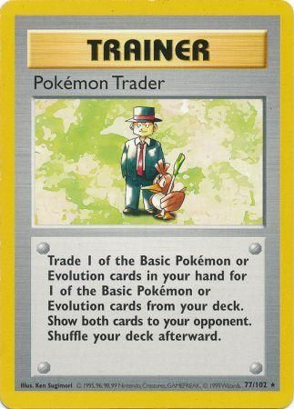 Pokemon Trader (77/102) [Base Set Shadowless Unlimited] | Galactic Gamez