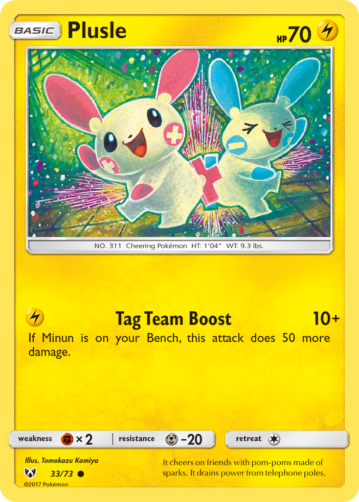 Plusle (33/73) [Sun & Moon: Shining Legends] | Galactic Gamez