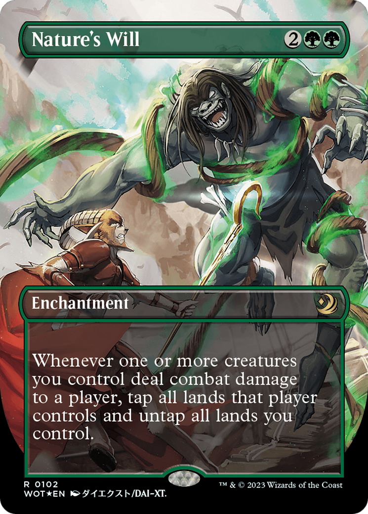Nature's Will (Anime Borderless) (Confetti Foil) [Wilds of Eldraine: Enchanting Tales] | Galactic Gamez