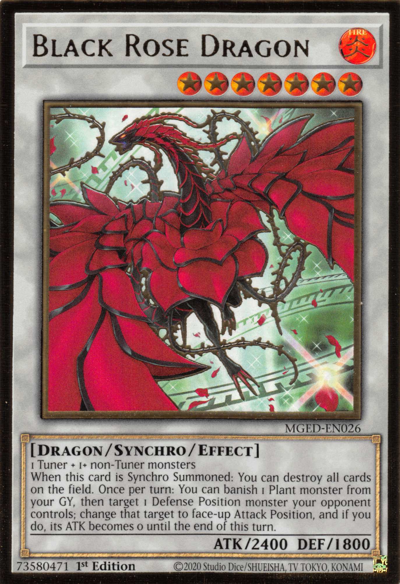 Black Rose Dragon (Alternate Art) [MGED-EN026] Gold Rare | Galactic Gamez