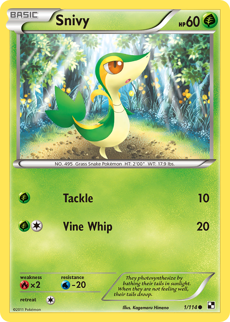 Snivy (1/114) (Cosmos Holo) [Black & White: Base Set] | Galactic Gamez