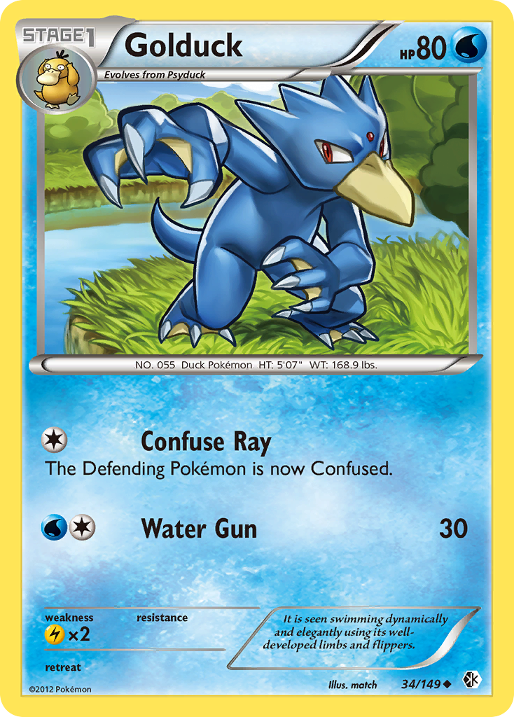 Golduck (34/149) [Black & White: Boundaries Crossed] | Galactic Gamez