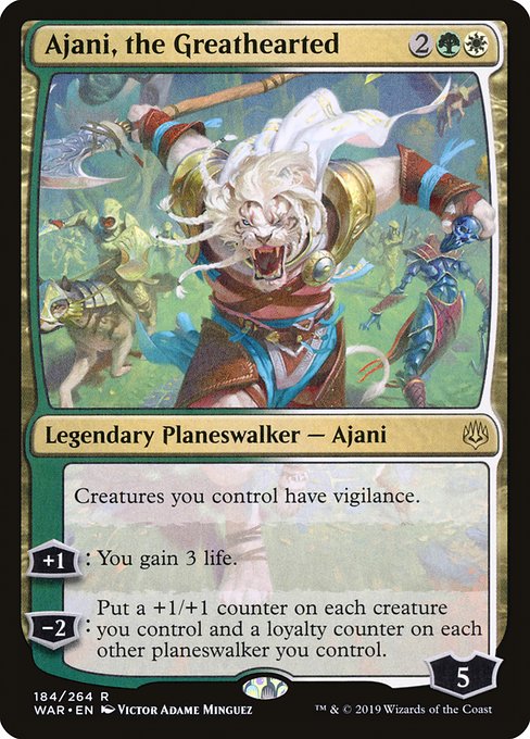 Ajani, the Greathearted [War of the Spark] | Galactic Gamez
