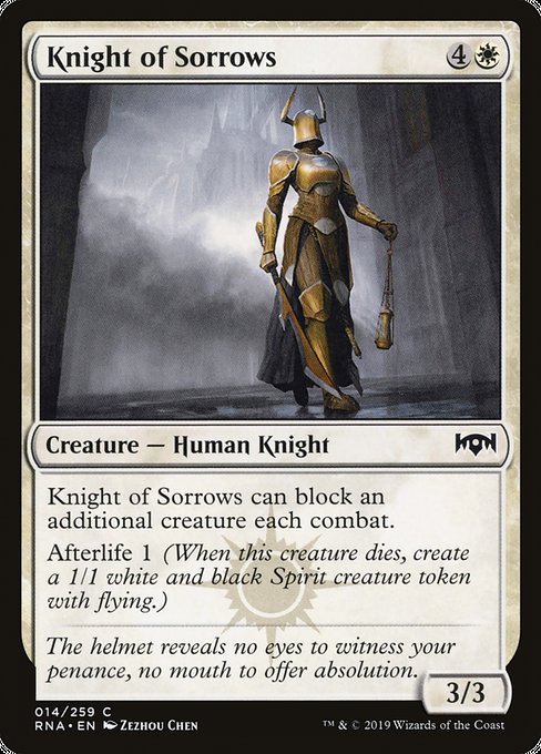 Knight of Sorrows [Ravnica Allegiance] | Galactic Gamez