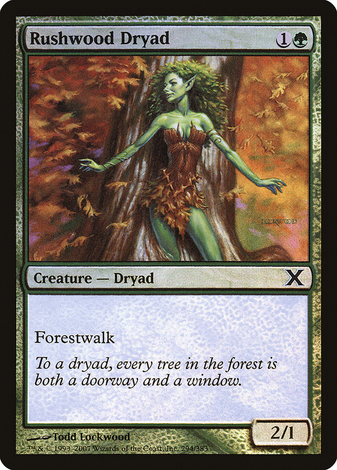 Rushwood Dryad (Premium Foil) [Tenth Edition] | Galactic Gamez