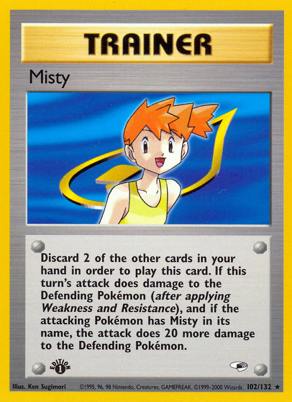 Misty (102/132) [Gym Heroes 1st Edition] | Galactic Gamez