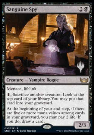 Sanguine Spy (Promo Pack) [Streets of New Capenna Promos] | Galactic Gamez