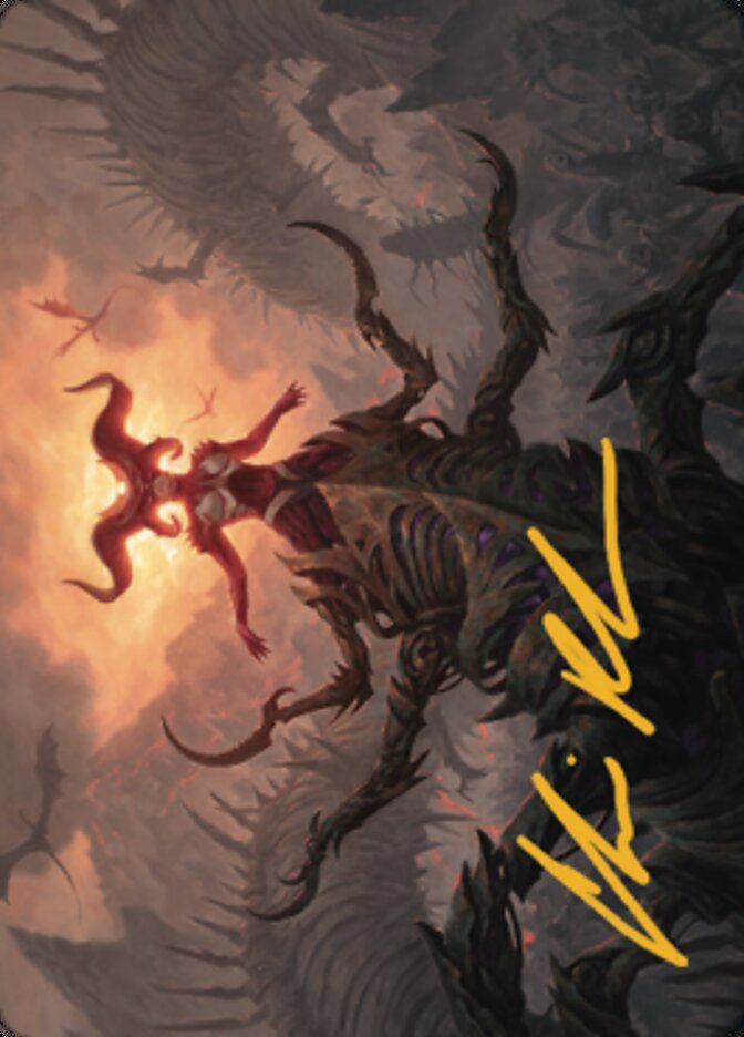 Sheoldred, the Apocalypse Art Card (Gold-Stamped Signature) [Dominaria United Art Series] | Galactic Gamez