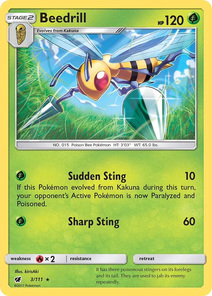 Beedrill (3/111) [Sun & Moon: Crimson Invasion] | Galactic Gamez