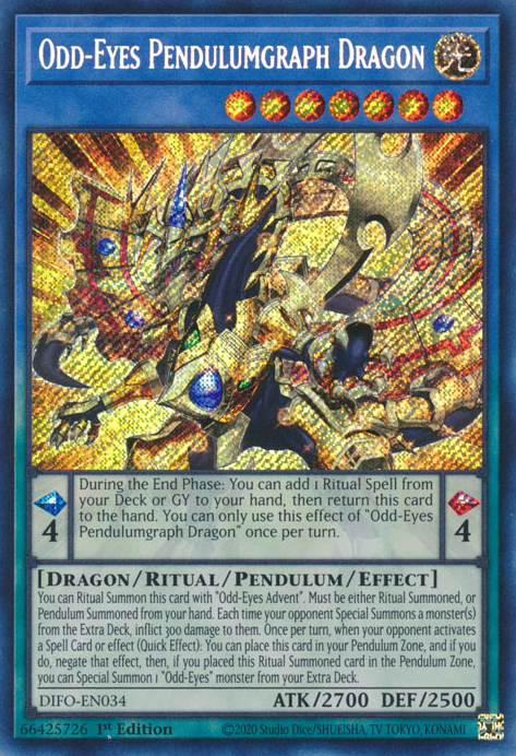 Odd-Eyes Pendulumgraph Dragon [DIFO-EN034] Secret Rare | Galactic Gamez