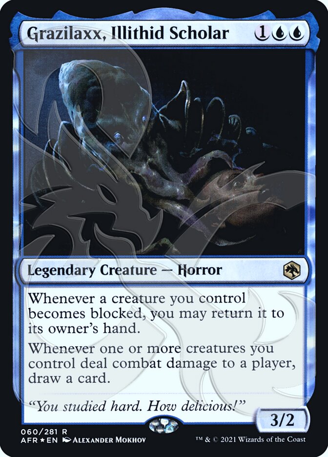 Grazilaxx, Illithid Scholar (Ampersand Promo) [Dungeons & Dragons: Adventures in the Forgotten Realms Promos] | Galactic Gamez
