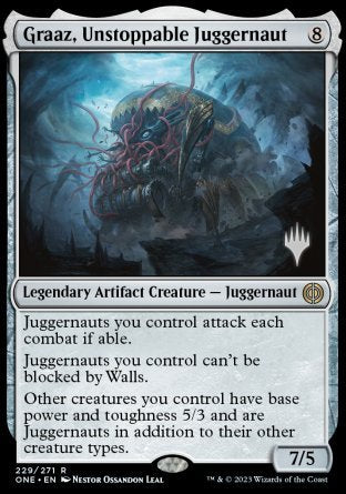 Graaz, Unstoppable Juggernaut (Promo Pack) [Phyrexia: All Will Be One Promos] | Galactic Gamez
